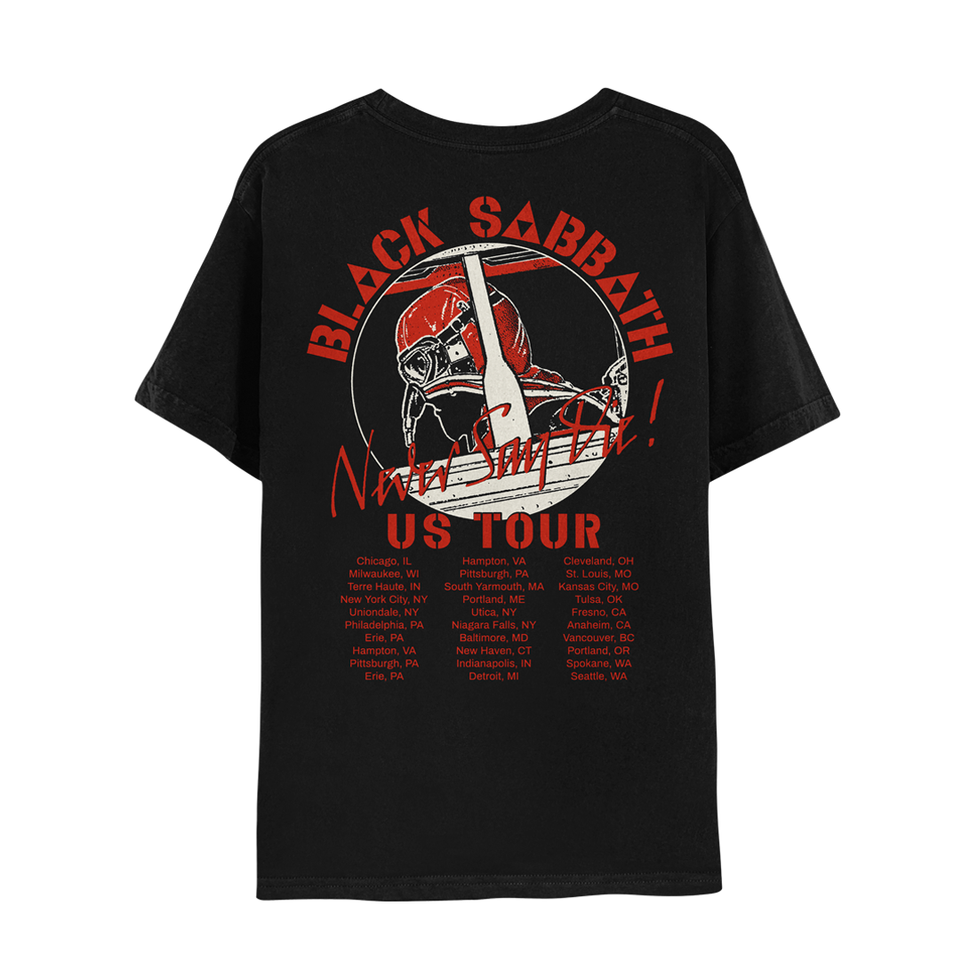 Never Say Die 1978 Tour T-Shirt Back