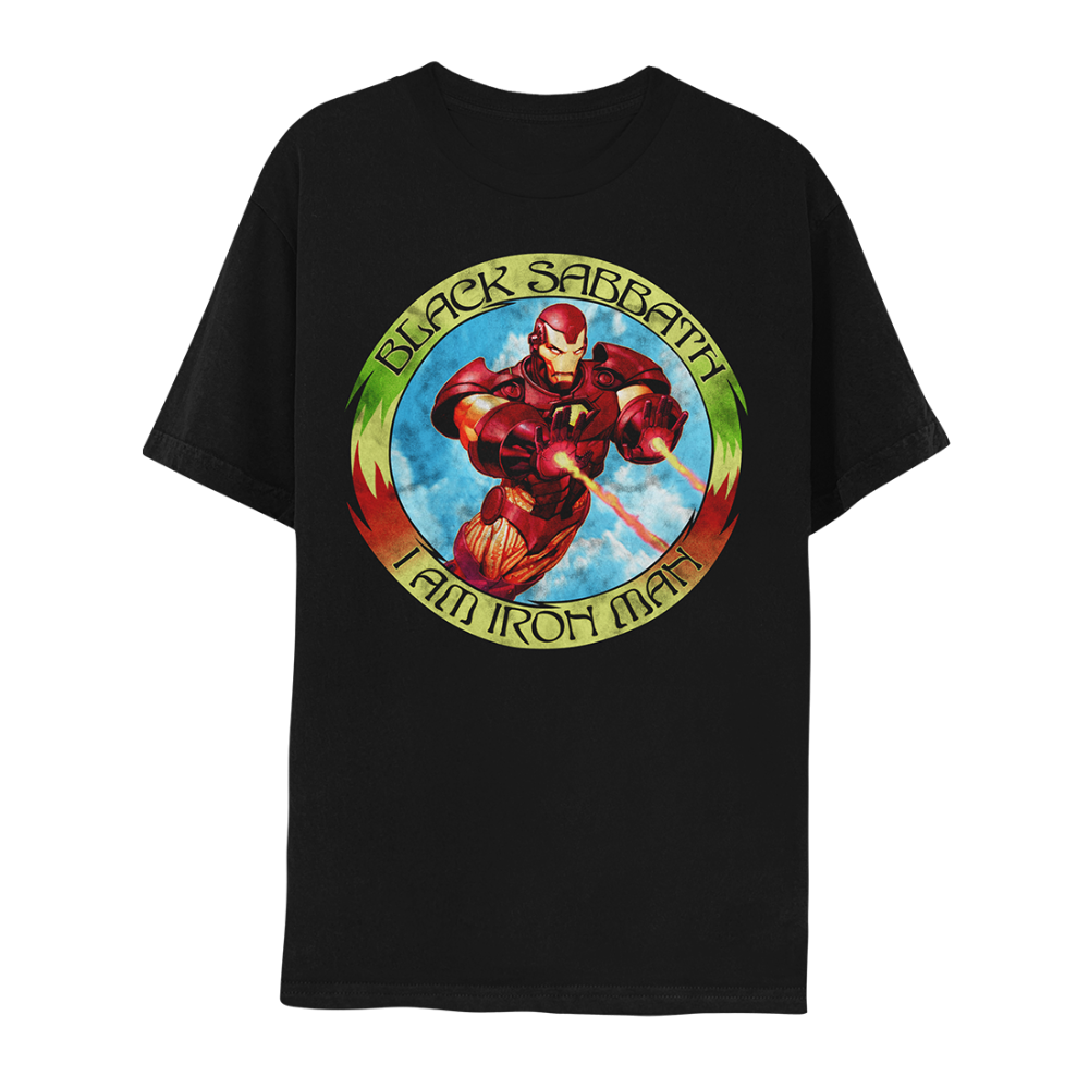 Marvel s Iron Man by Black Sabbath I Am Iron Man Circle Design Black Black Sabbath Official Store
