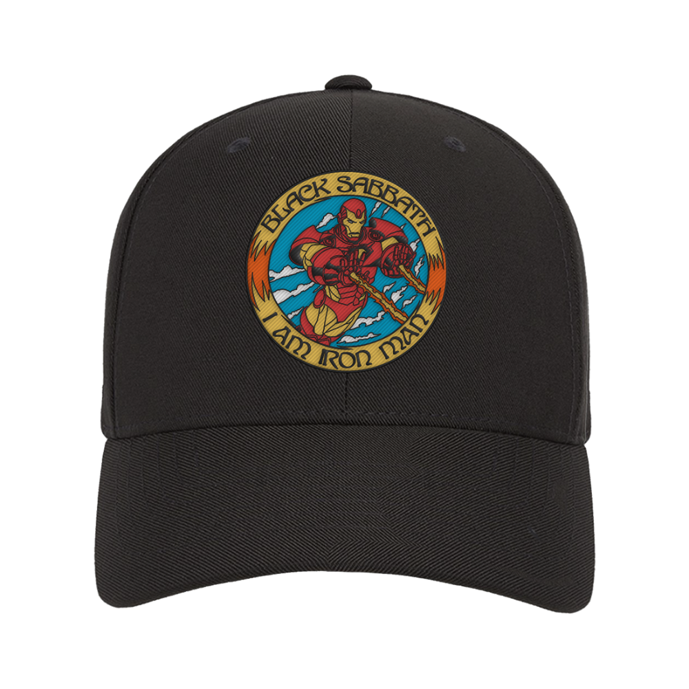 Marvel s Iron Man by Black Sabbath I Am Iron Man Black Snapback Hat Black Sabbath Official Store