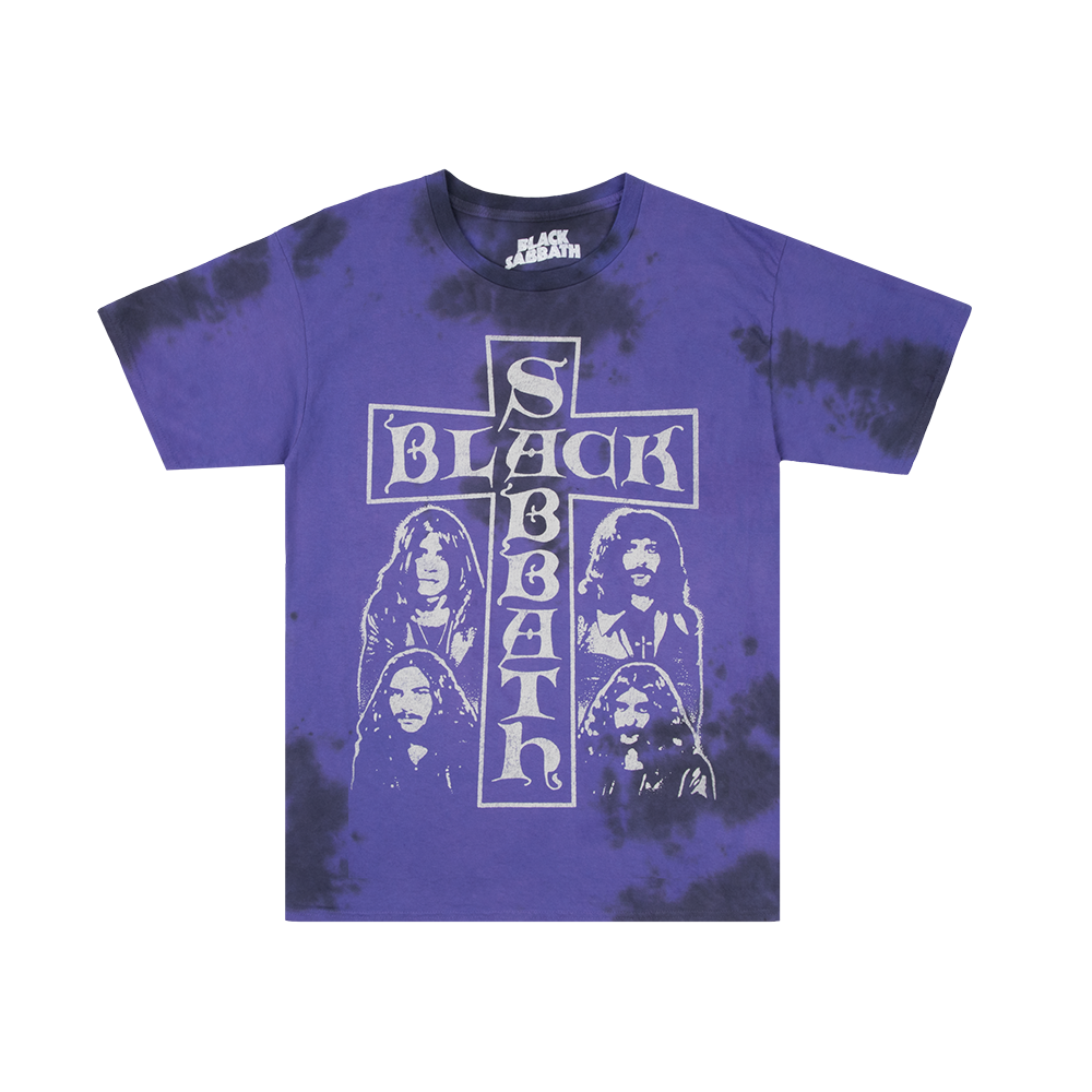 Purple Tie Dye Cross T-Shirt