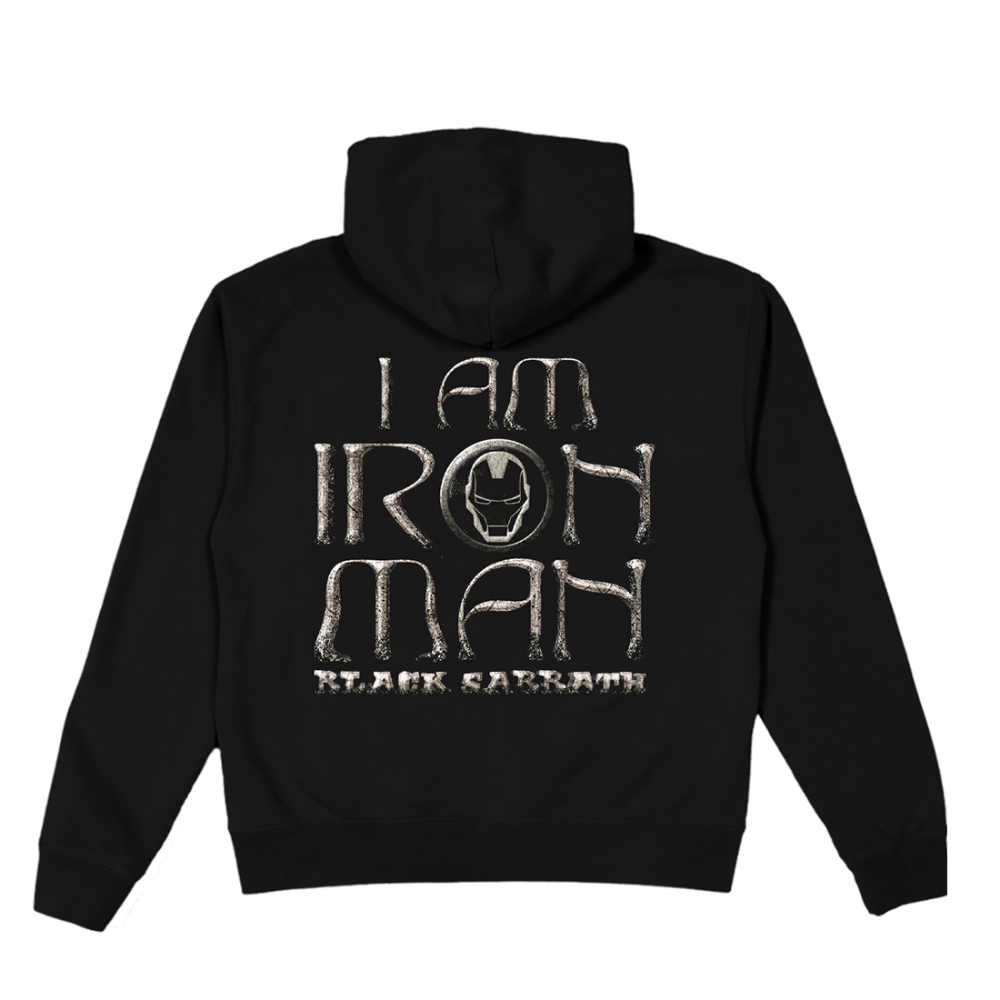 Marvel’s Iron Man by Black Sabbath, I Am Iron Man Black Hoodie Back