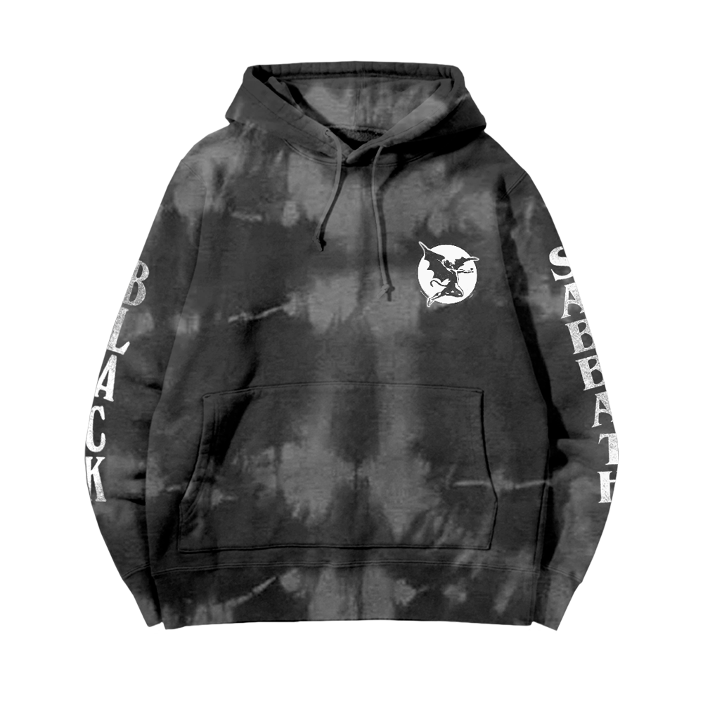 Black grey tie dye hoodie sale