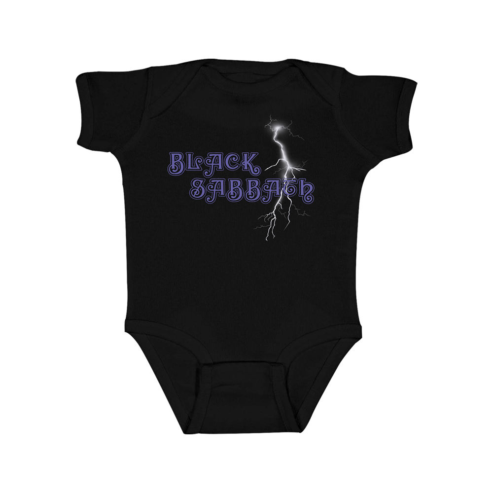 Lightning Bolt Graphic Black Onesie