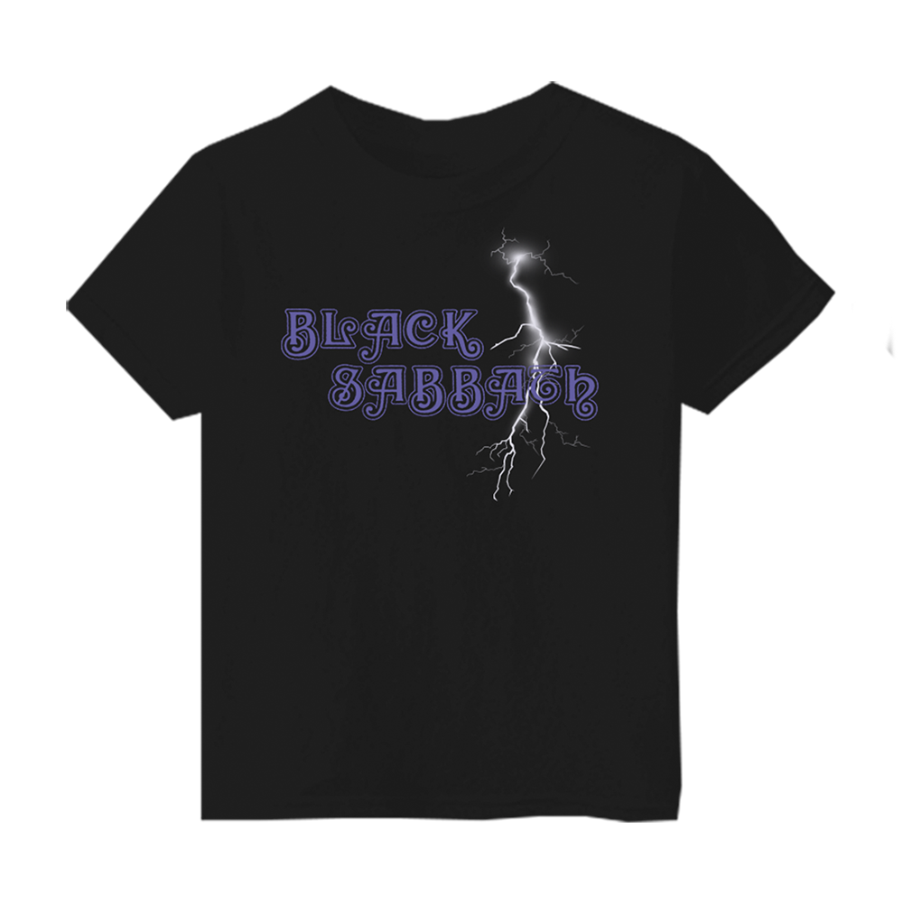 Lightning Bolt Graphic Black Kids T-Shirt