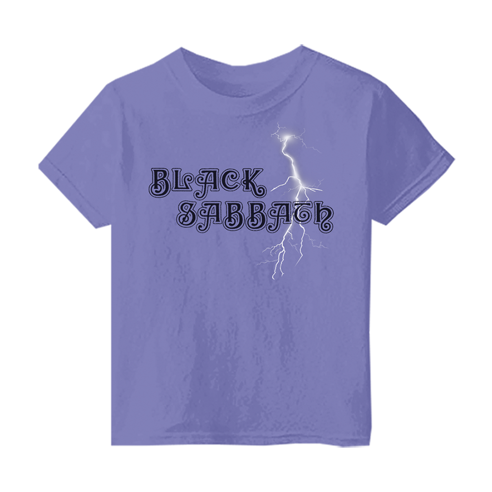 Lightning Bolt Purple Kids T Shirt Black Sabbath Official Store