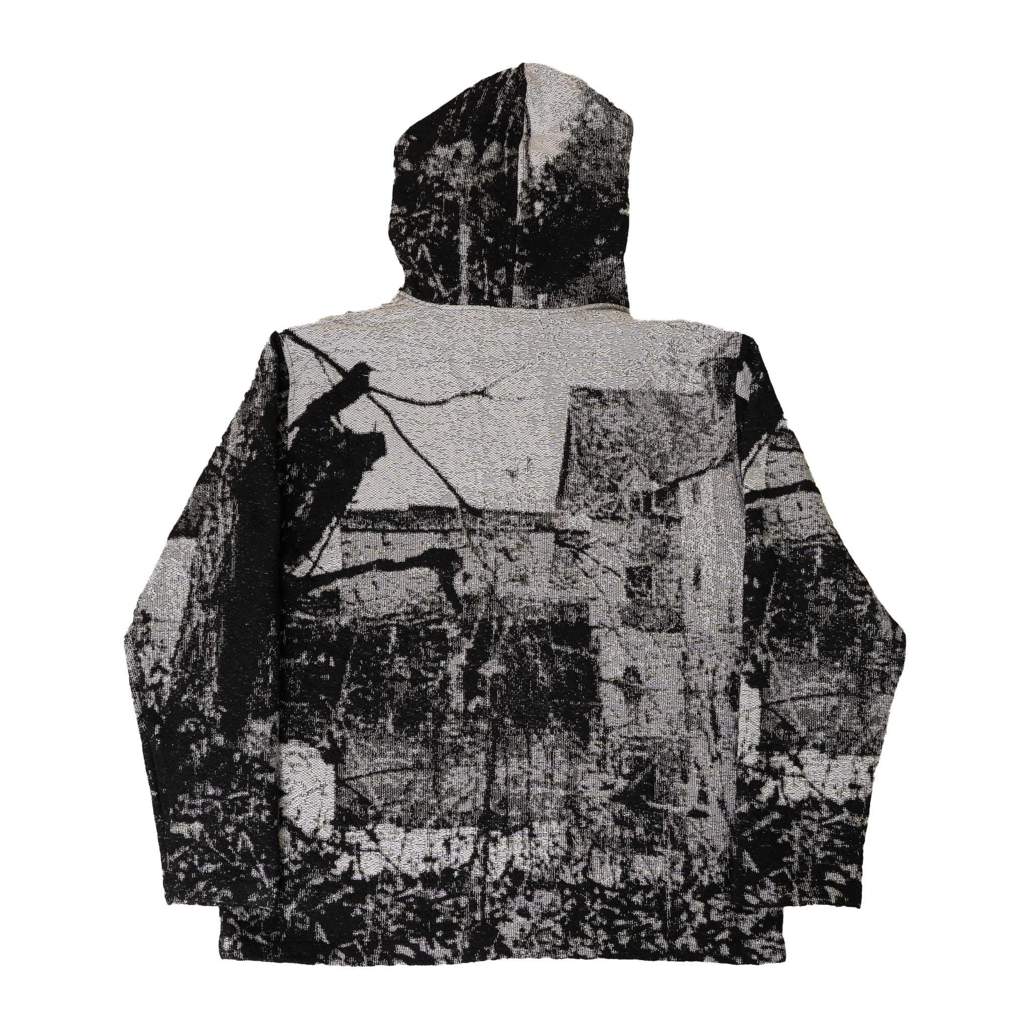 Self-Titled Woven Hoodie Back