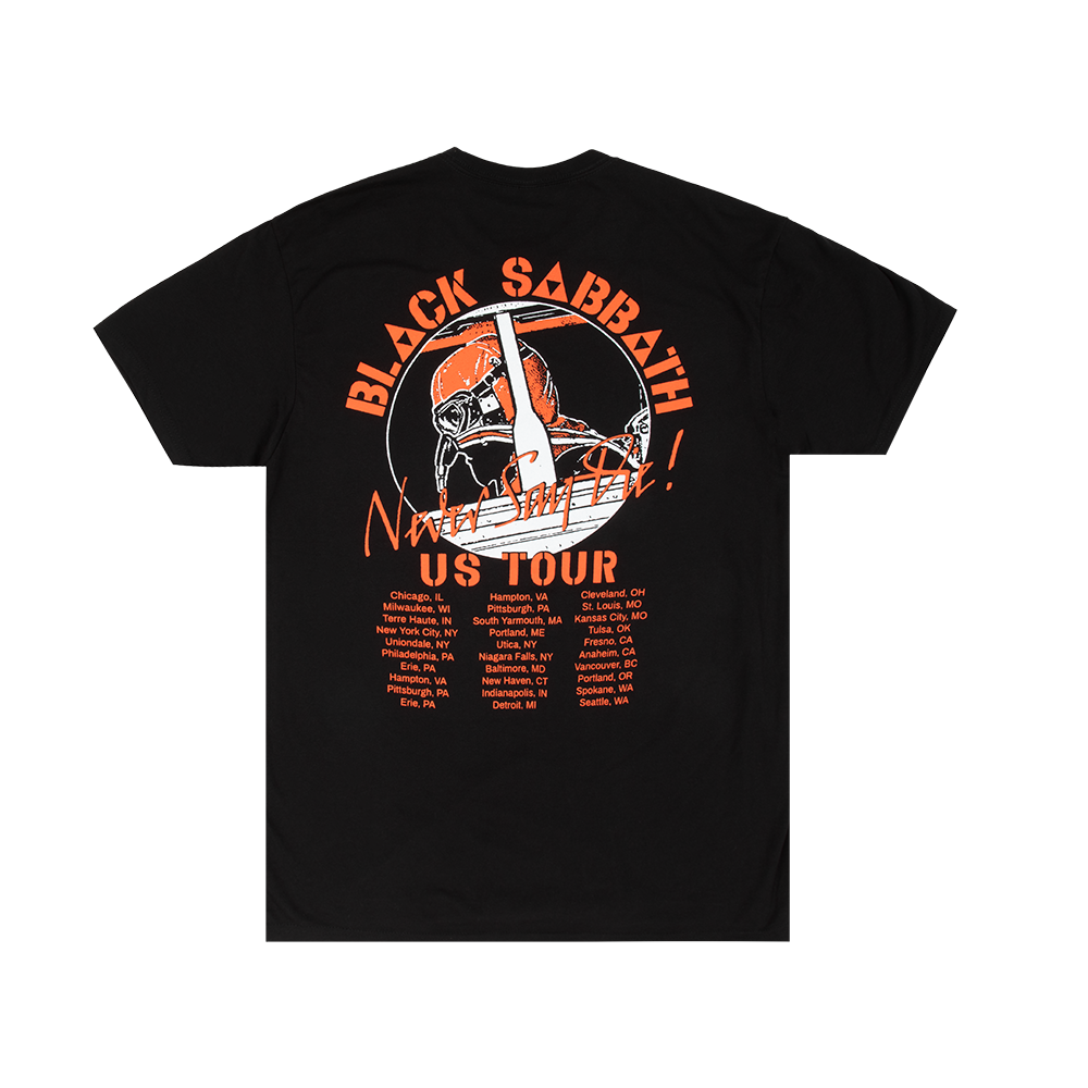 Official 1978 Black T-Shirt Never – Sabbath Tour Die Say Store
