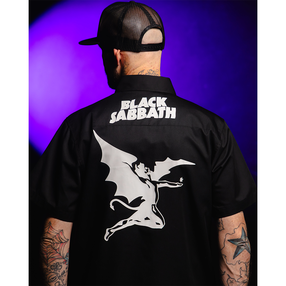Dixxon x Black Sabbath Workforce Shirt Model Back Logo