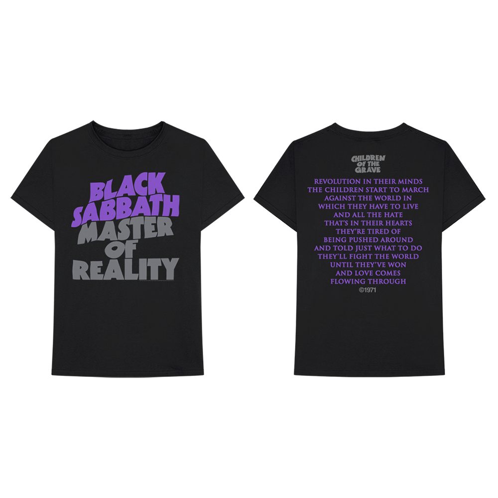 Black sabbath master of reality t shirt hotsell