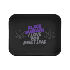 Black One Love Weed Leaf Rolling Tray & Smoking Accessories Gift